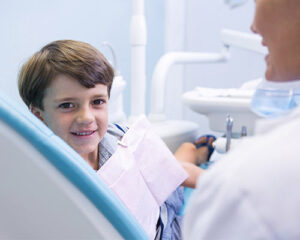 doctor going over sedation options for a child's dental work